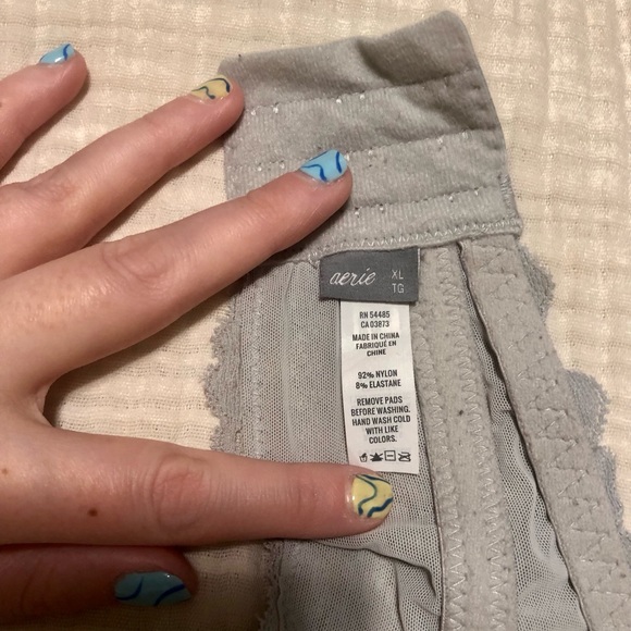 Aerie Animal Lace Padded Halter Bralette - Picture 7 of 11